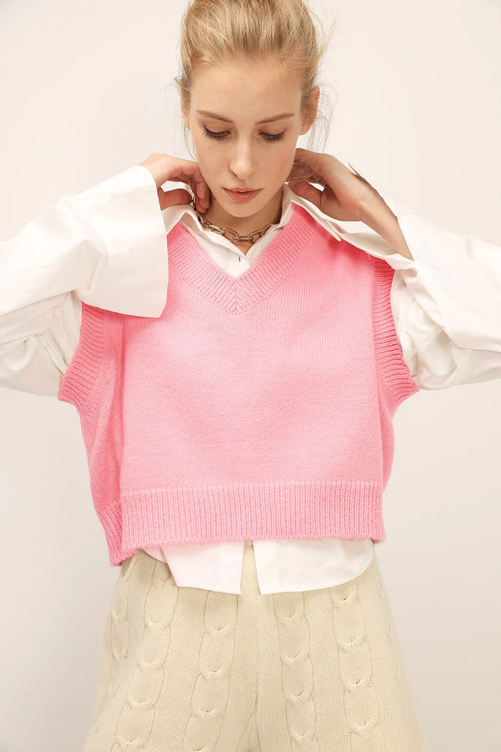 STORETS SALE Diana Cropped Knit Vest CLOTHING