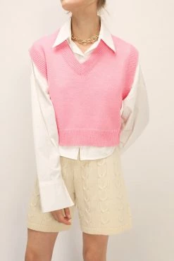 STORETS SALE Diana Cropped Knit Vest CLOTHING