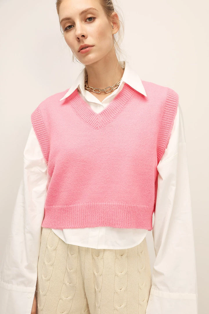 STORETS SALE Diana Cropped Knit Vest CLOTHING