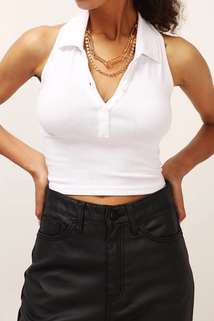 STORETS Stella Collared Halter Top