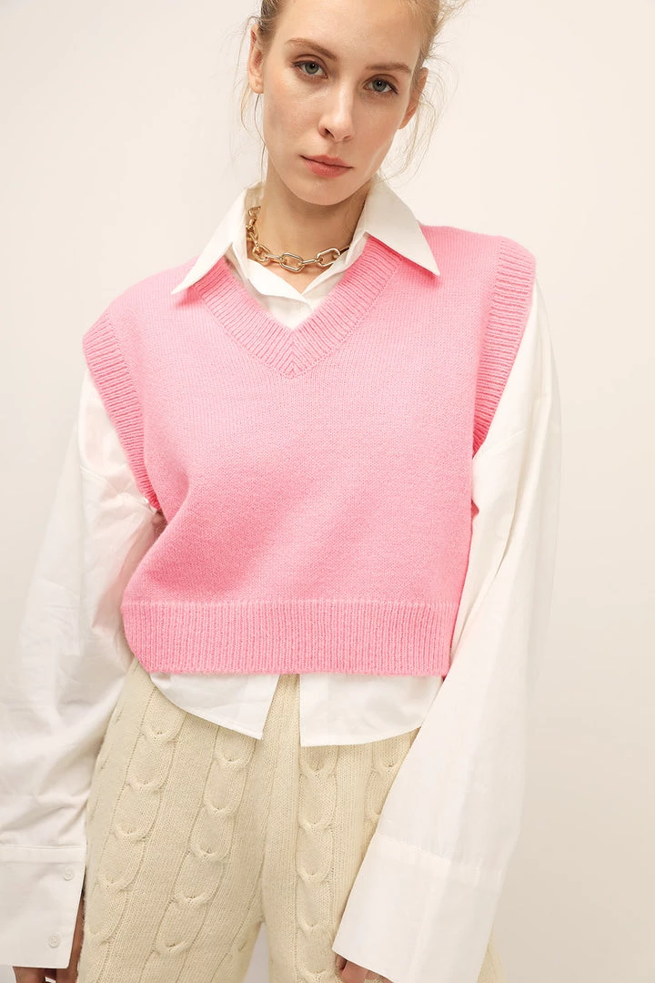 STORETS SALE Diana Cropped Knit Vest CLOTHING