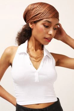 STORETS Stella Collared Halter Top