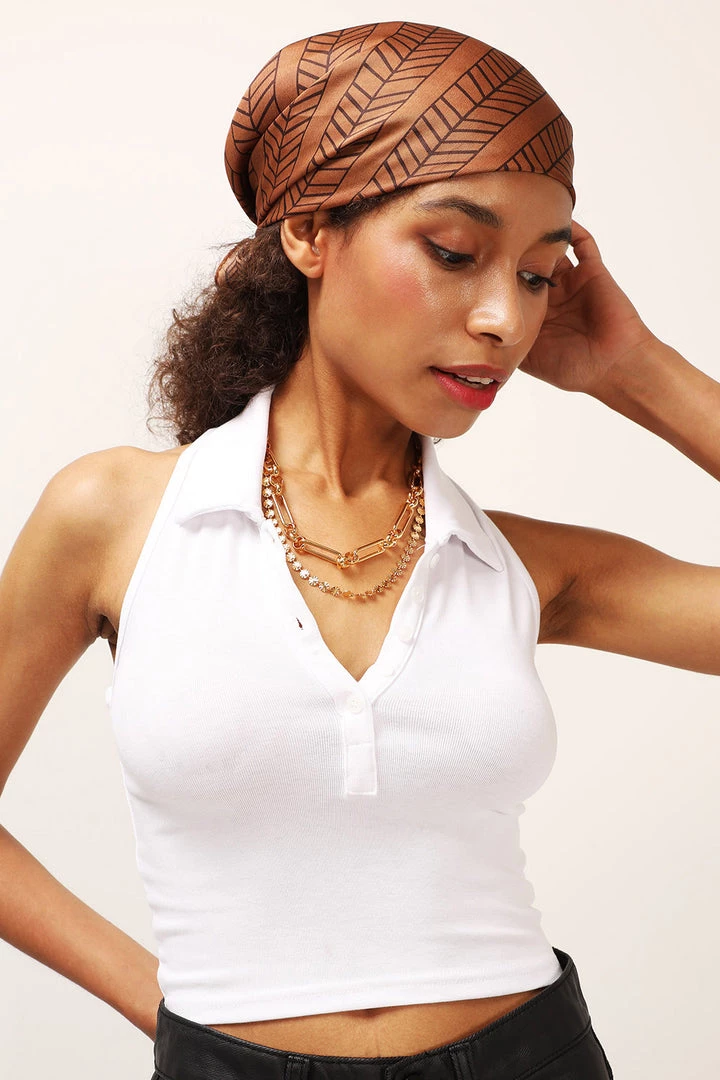 STORETS Stella Collared Halter Top