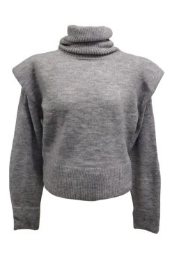 STORETS SALE CLOTHING Aubrie Padded Shoulder Knit Top