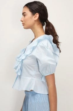 STORETS SALE CLOTHING Olivia Ruffle Peplum Blouse