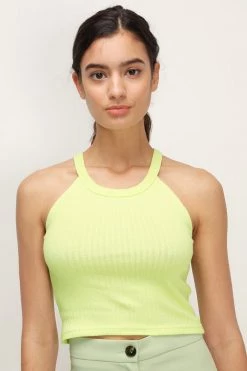STORETS SALE Zuri Ribbed Halter Neck Top CLOTHING