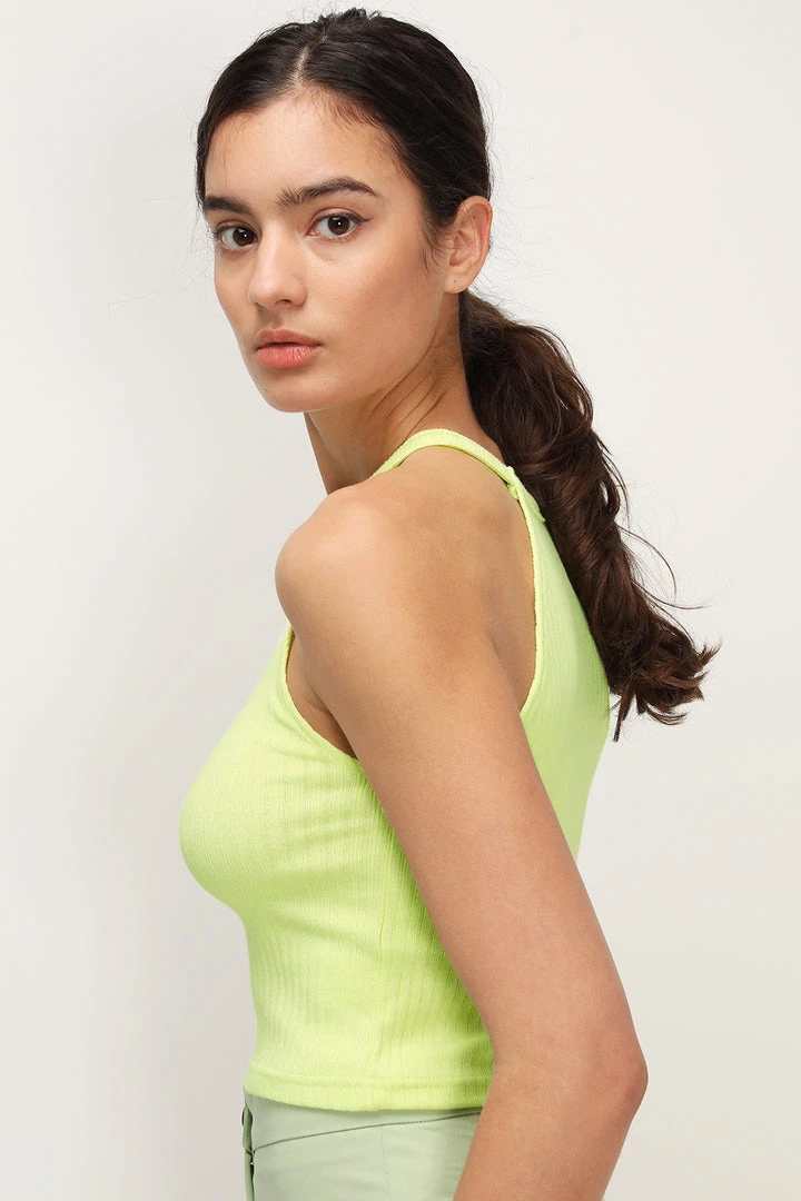 STORETS SALE Zuri Ribbed Halter Neck Top CLOTHING