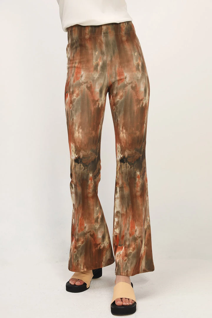STORETS Gwendolyn Printed Bootcut Pants CLOTHING