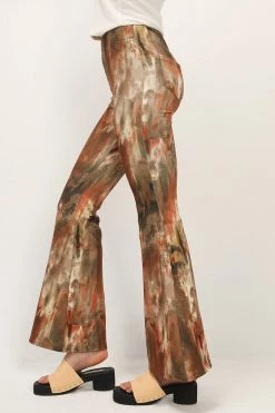 STORETS Gwendolyn Printed Bootcut Pants CLOTHING