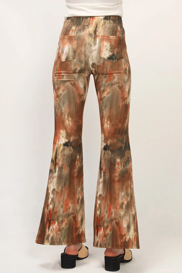 STORETS Gwendolyn Printed Bootcut Pants CLOTHING