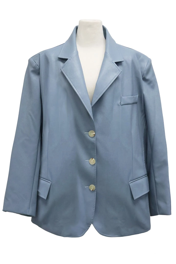 STORETS Influencer Joan Faux Leather Oversized Blazer