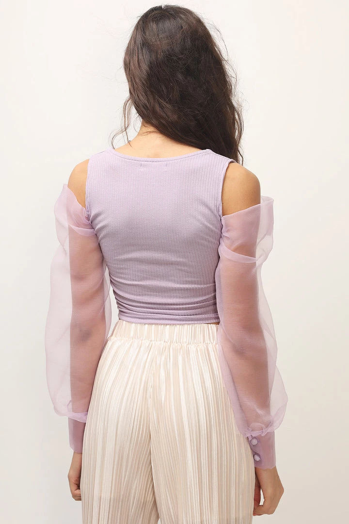STORETS CLOTHING Keira Organza Sleeve Top
