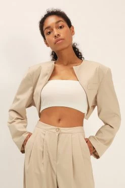 STORETS Celine Tulip-Hem Crop Jacket CLOTHING