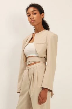 STORETS Celine Tulip-Hem Crop Jacket CLOTHING