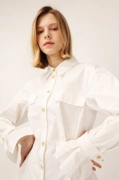 STORETS CLOTHING Amelia Pintuck Shirt Dress