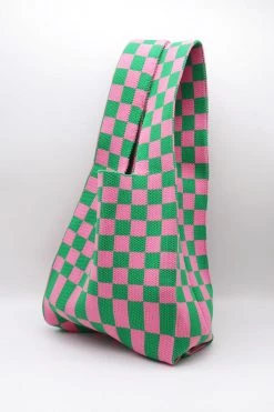 STORETS Daniela Checkerboard Knitted Tote