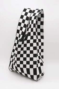 STORETS Daniela Checkerboard Knitted Tote