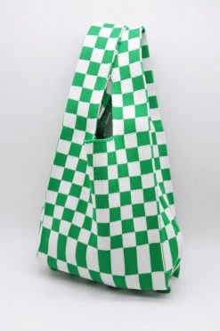 STORETS ACCESSORIES Daniela Checkerboard Knitted Tote