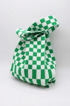 STORETS ACCESSORIES Daniela Checkerboard Knitted Tote