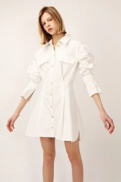 STORETS CLOTHING Amelia Pintuck Shirt Dress