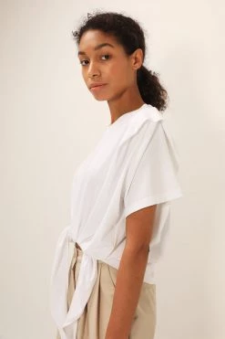 STORETS Emily Structured Tie Waist T-Shirt