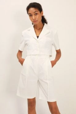 STORETS Tinsley Contrast Stitch Crop Jacket CLOTHING