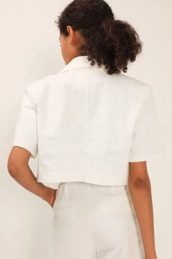 STORETS Tinsley Contrast Stitch Crop Jacket CLOTHING