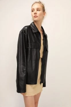 STORETS SALE CLOTHING Aspen Oversized Pleather Jacket