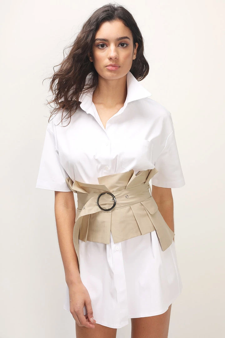 STORETS CLOTHING Samara Pintuck Shirt Dress
