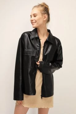 STORETS SALE CLOTHING Aspen Oversized Pleather Jacket