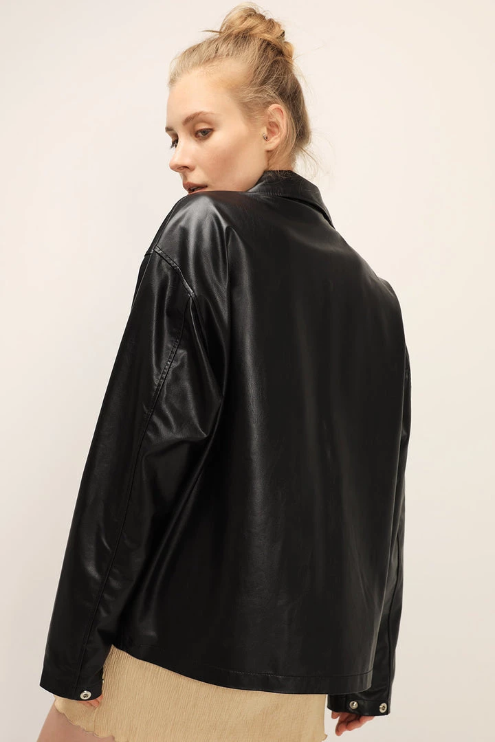 STORETS SALE CLOTHING Aspen Oversized Pleather Jacket