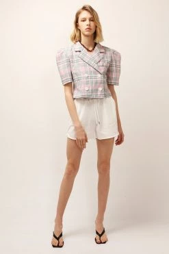 STORETS CLOTHING Olivia Plaid Cropped Jacket