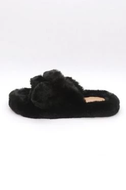 STORETS ACCESSORIES Tinley Cross Faux Fur Flip Flops