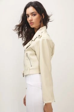 STORETS Gracelyn Cropped Biker Jacket CLOTHING