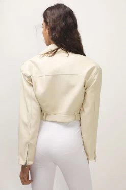 STORETS Gracelyn Cropped Biker Jacket CLOTHING