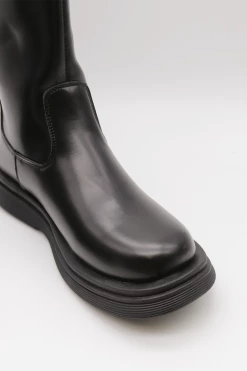 STORETS Wanda Zip-up Knee Pleather Knee Boots ACCESSORIES