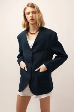 STORETS SALE Emma Oversized Collarless Blazer CLOTHING