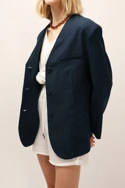 STORETS SALE Emma Oversized Collarless Blazer CLOTHING