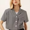 STORETS Mia Houndstooth Cropped Jacket