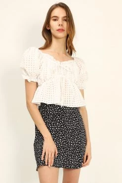 STORETS Lucia Seersucker Blouse CLOTHING