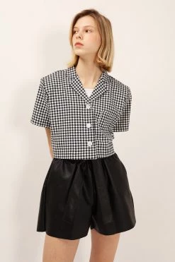STORETS Mia Houndstooth Cropped Jacket