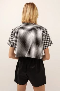 STORETS Mia Houndstooth Cropped Jacket