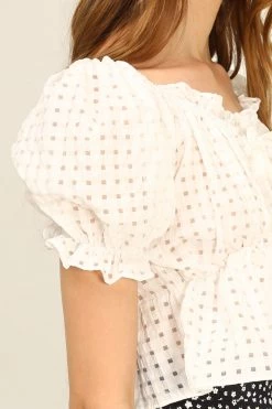 STORETS Lucia Seersucker Blouse CLOTHING