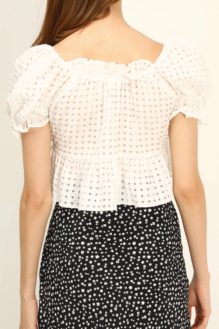 STORETS Lucia Seersucker Blouse CLOTHING