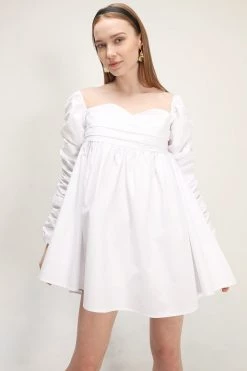 STORETS SALE CLOTHING Jane Shirred Puff Sleeve Dress
