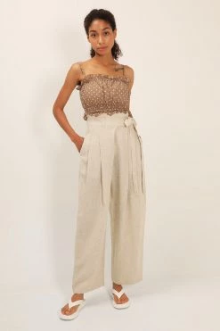 STORETS Isabel Dotted Smocked Top CLOTHING