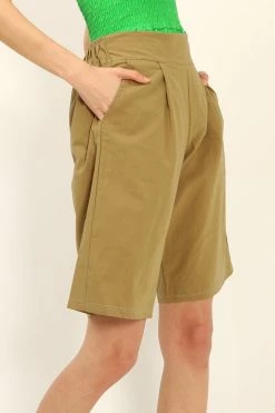 STORETS Harmony Pintuck Bermuda Shorts
