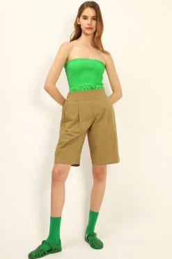 STORETS Harmony Pintuck Bermuda Shorts