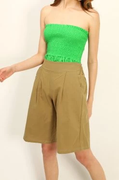 STORETS Harmony Pintuck Bermuda Shorts