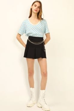 STORETS Blakely Pleated Skort W/Chain